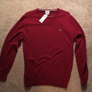 Men's Lacoste V Neck Sweater